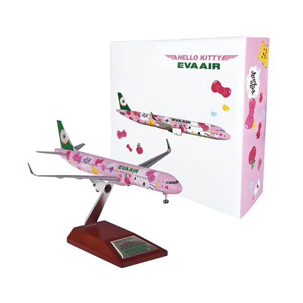 長榮樂e購-長榮航空A321-200 粉萌機1:200 飛機模型(木座典藏版)